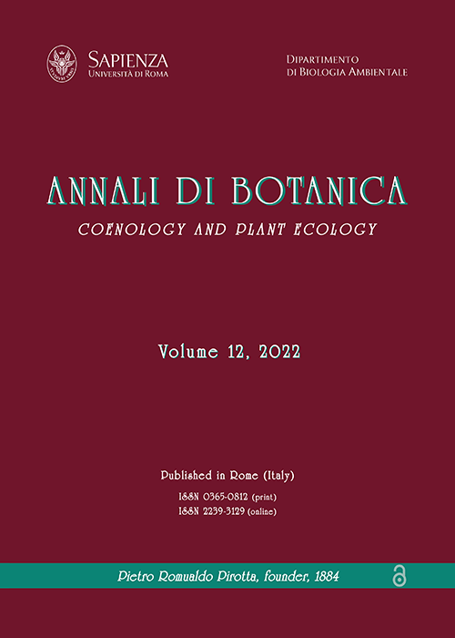 					View Vol. 12 (2022): Annali di Botanica
				