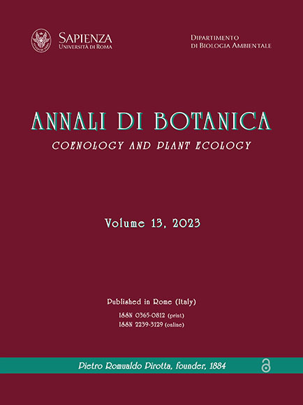 					View Vol. 13 (2023): Annali di Botanica
				
