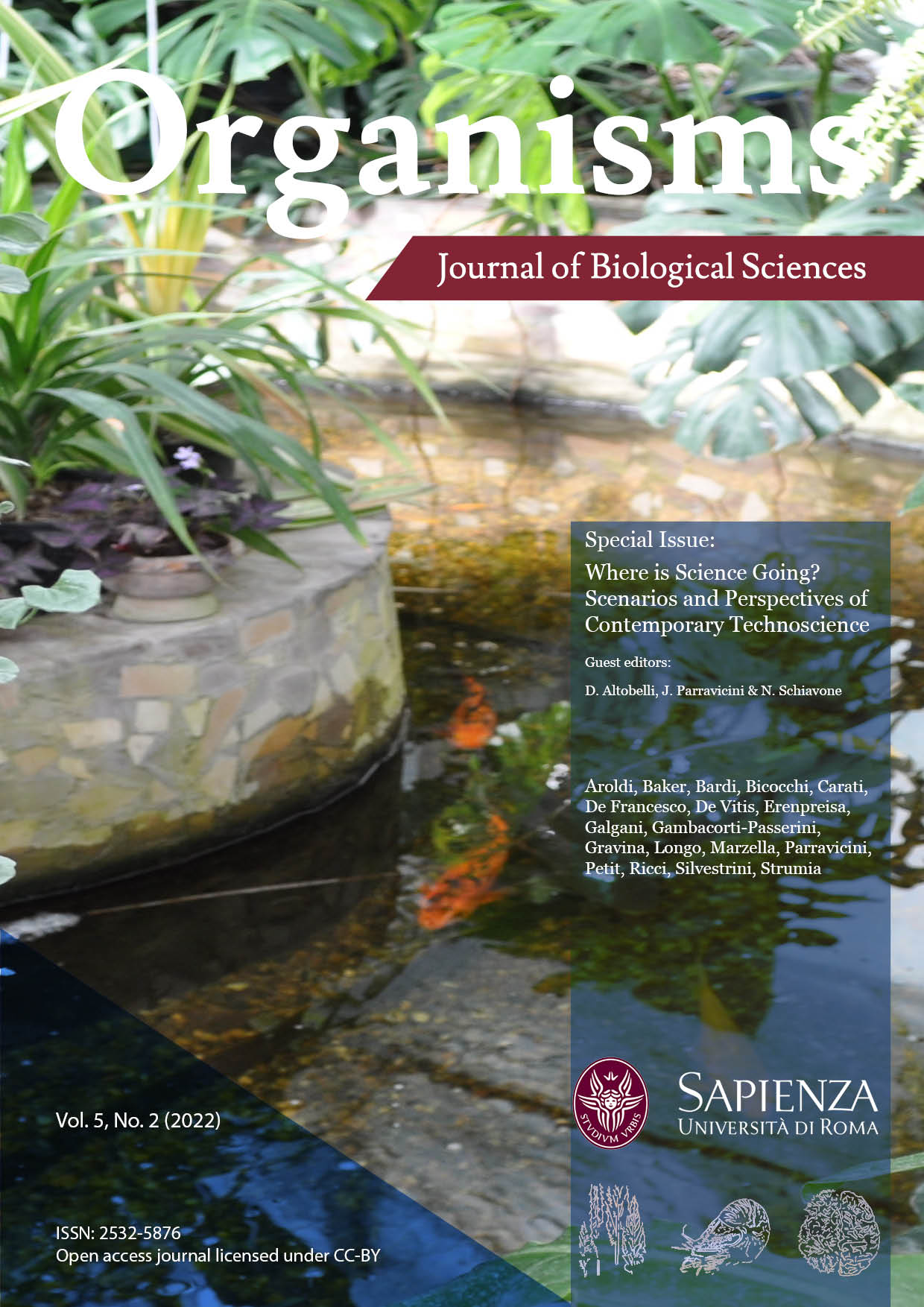 Cover of Organisms. Journal of Biological Sciences, Vol. 5, No. 2
