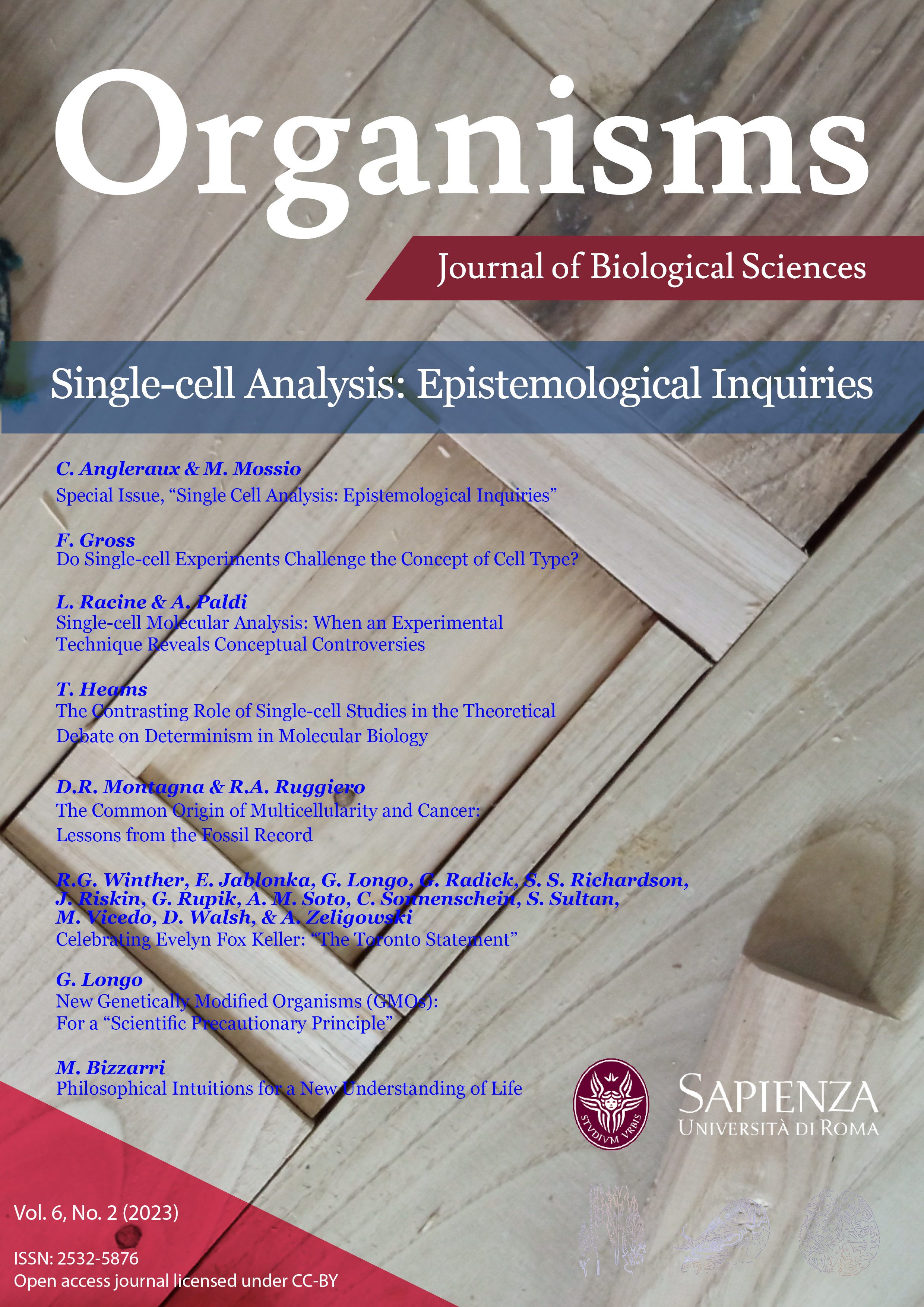 					View Vol. 6 No. 2 (2023): Special Issue, Single-cell Analysis: Epistemological Inquiries
				