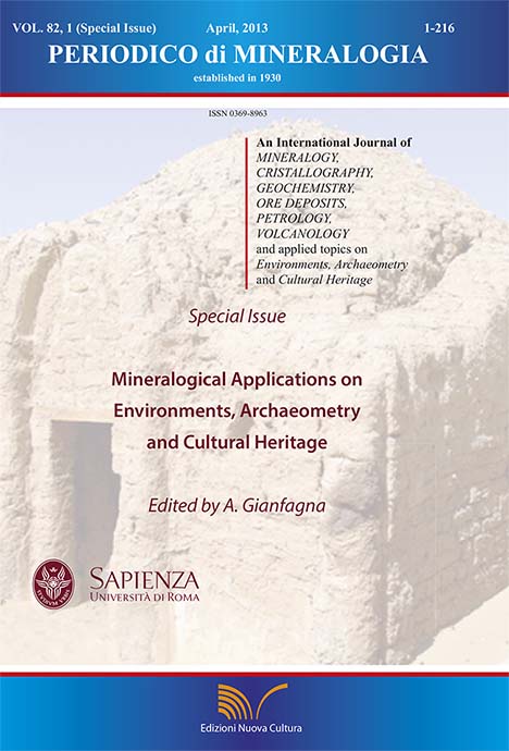 					View Vol. 82 No. 1 (2013): (Special Issue) Mineralogical Applications on Environments, Archaeometry and Cultural Heritage
				